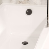 Lifestyle image of Crosswater 3ONE6 Slate Bath Filler with Click-Clack Waste
